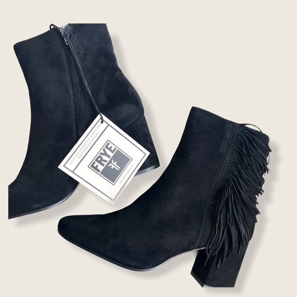 Frye Jodi Fringe Cute Short Festival Ankle Bootie - Picture 10 of 16